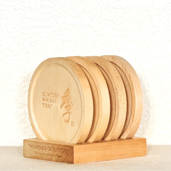 Suntory Toki Japanese Whisky Wood Coasters Set Discontinued - Picture 3 of 11